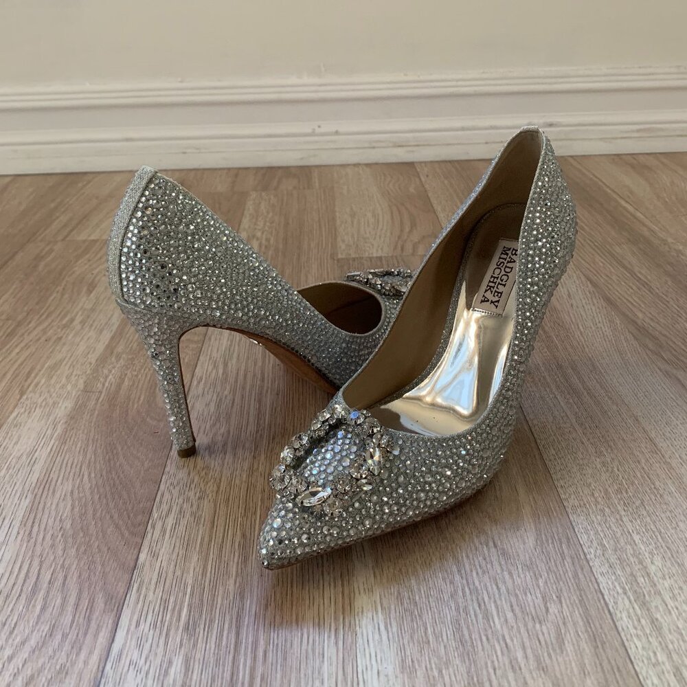 Badgley Mischka Cher II Embellished Pointed-Toe Pumps Heels